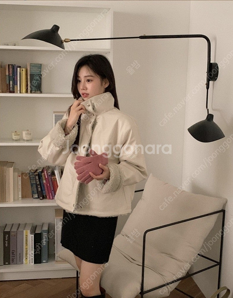 쇼퍼랜드 양털 레더 무스탕 자켓 비스코스 클로이 하이넥...--6