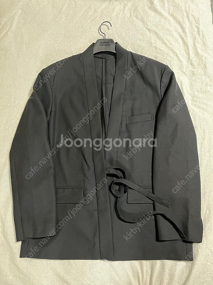 [48] 앰부쉬 울 기모노 블레이저 자켓 / 블랙--0