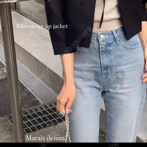라플리에 리본 자켓