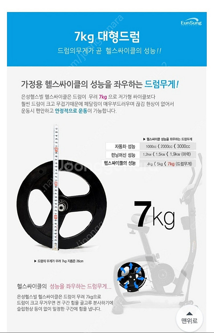 실내 사이클 헬스 싸이클 상태최상 SUV차량에 들어감--7