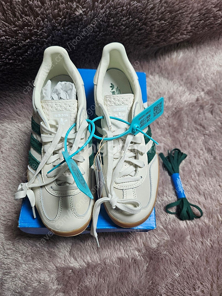 아디다스 x 에미 가젤 인도어 오프 화이트 다크 그린 ...--9