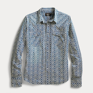 RRL 더블알엘 인디고 카우보이 콘쵸 웨스턴 셔츠 자카드 가죽 요크 자켓 이진욱 류준열 자켓 크리켓 페어아일 발마칸 가죽 무스탕 헤링본 폴로 랄프로렌 이동휘 트윌 플라이트 이진욱