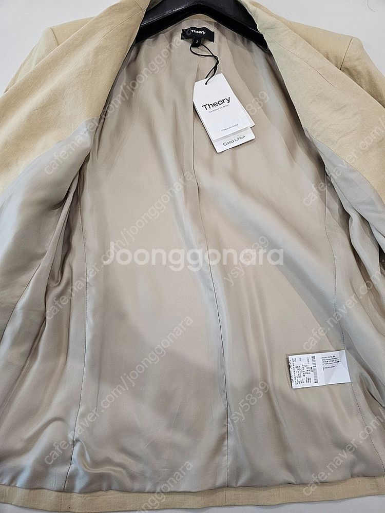 띠어리 린넨 반팔자켓 새상품--5