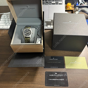 해밀턴 카키필드 메카니컬 38mm 다크 다이얼 판매 (25년 5월 스탬핑)