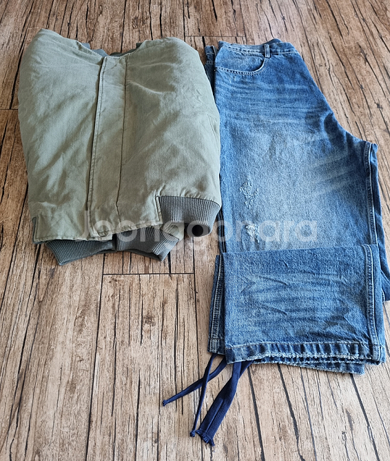 미착용 남성복 빈티지 카키 봄버자켓 + 더블포켓데님 옷...--3