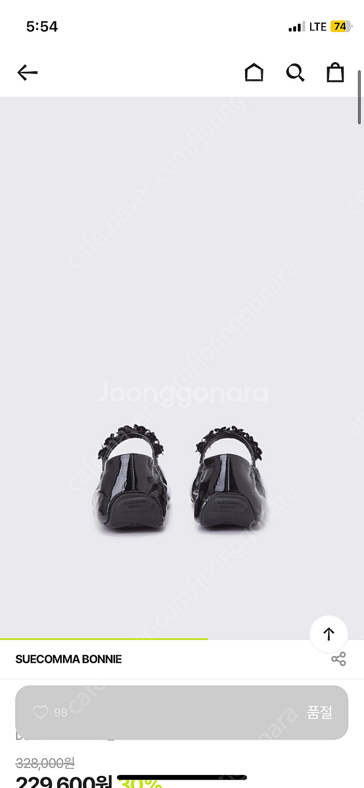 [새상품] 슈콤마보니 Fleur flat 블랙 플랫슈즈--6