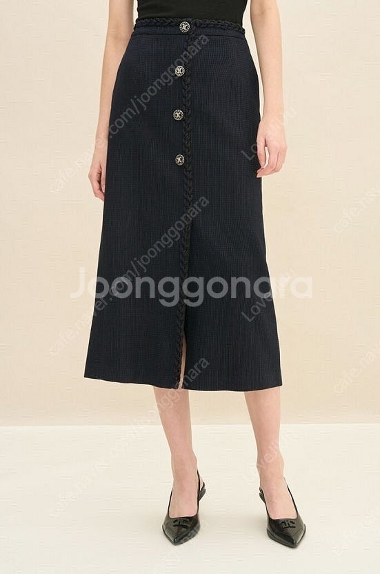 한섬 2023 타임 브레이드 라인 글리터 스커트 (랑방...--0
