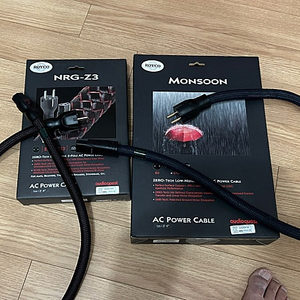 오디오퀘스트 파워케이블 Z3 1미터, Monsoon 1미터 각각 1개 판매
