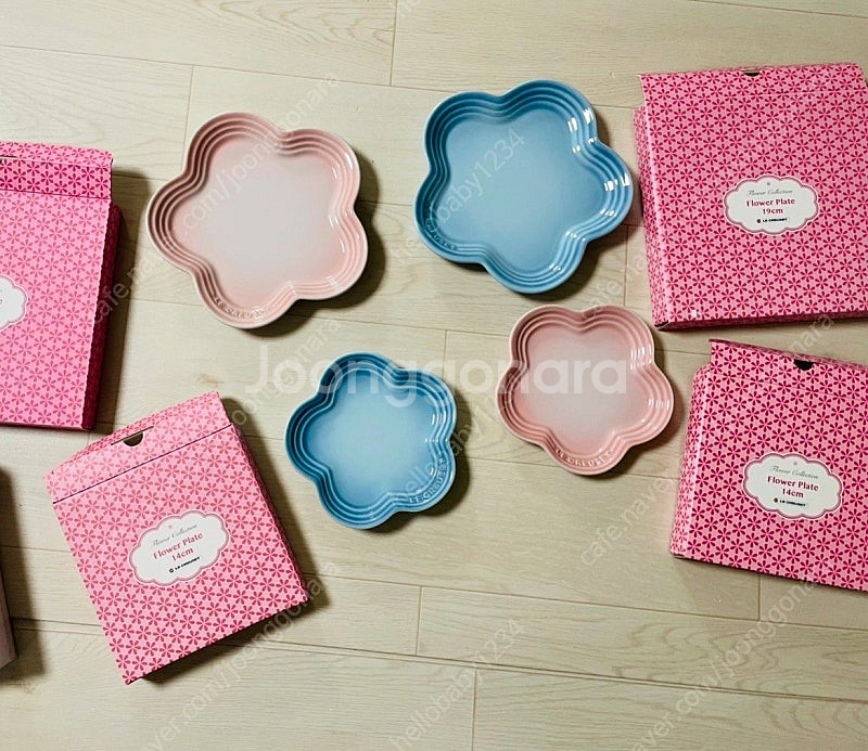 르크루제 플라워 플레이트 14cm 2개 19cm 2개 ...--0