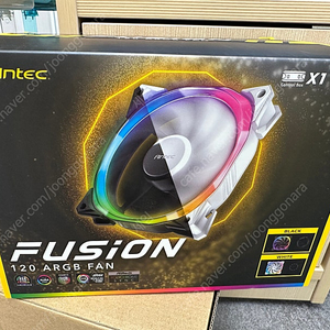 (미사용신품)Antec Fusion 120 ARGB 시스템쿨러(5개+컨트롤러) 블랙 쿨링팬 안텍 시스템팬