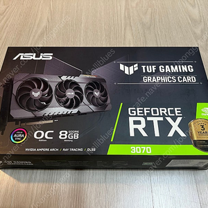 ASUS TUF RTX 3070 OC 8GB 그래픽카드 팝니다