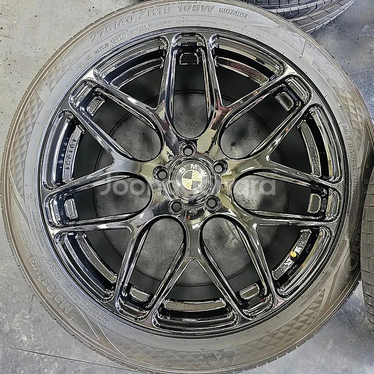 BMW7시리즈 F01 19인치 블랙유광 휠타이어셋. 7...--3
