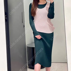 이세이미야케 해칭 원피스,미스티 핑크탑 플리츠플리즈 ~