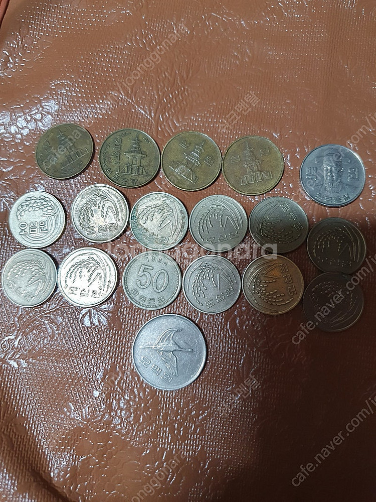 옛날(희권)동전 50원.십원.백원.오백원.일괄판매합니다...--0