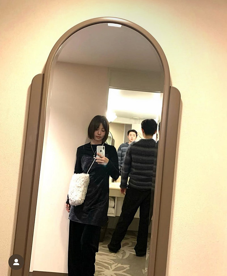 오브네어 패턴원피스 블랙 이미지
