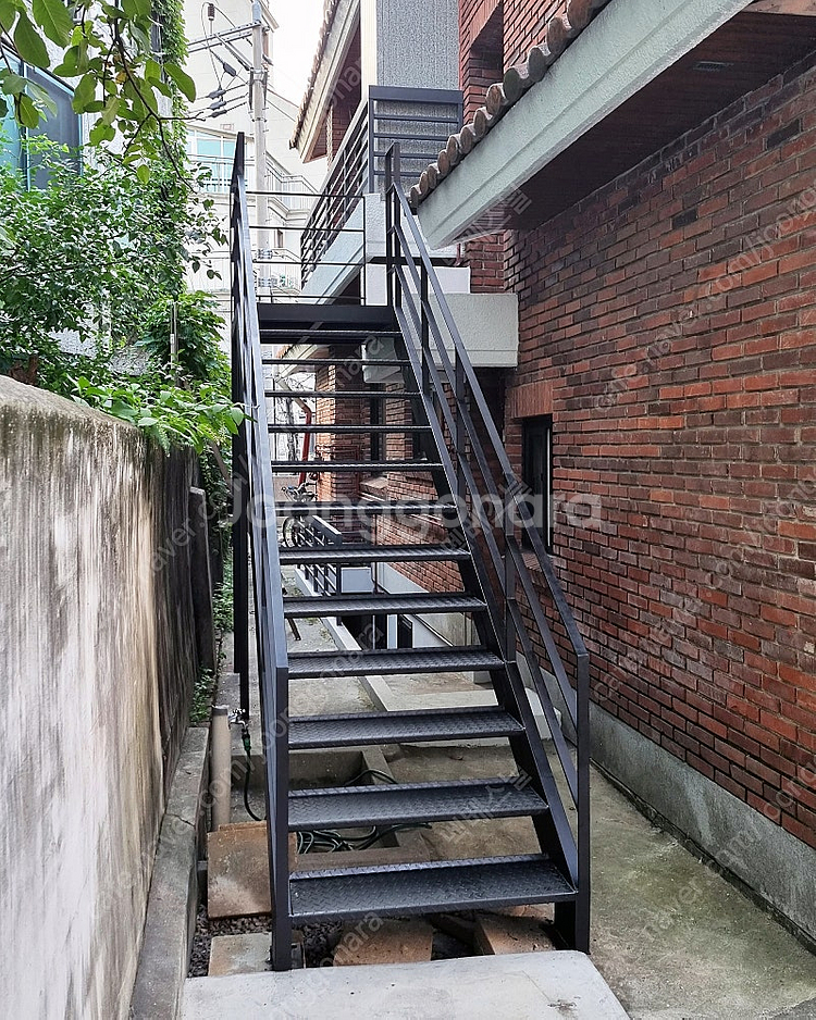 실내, 외부 철계단, 철제계단 제작 설치--6
