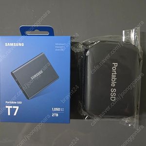 (미개봉, 정품)삼성 ssd t7 2tb(외장하드) 판매. 택포 + 케이스 증정