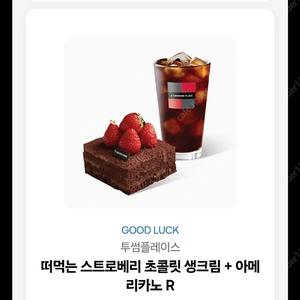 투썸플레이스 떠먹는 스트로베리 초콜릿 케익+아메리카노