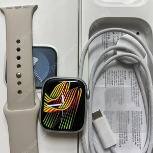 애플워치9 41mm 실버 애플케어+
