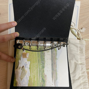 피팔레트다이어리 바인더 미니(6공) 카멜색/블랙