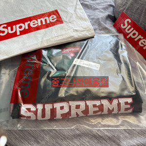 슈프림 사틴 아플리케 블랙 XL 새상품