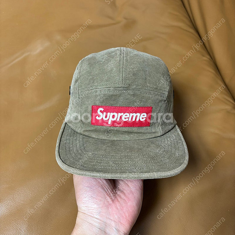 Supreme 슈프림 스톤워시드 올리브 캠프캡 모자 (...--1