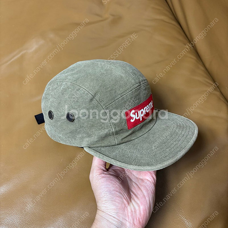 Supreme 슈프림 스톤워시드 올리브 캠프캡 모자 (...--3