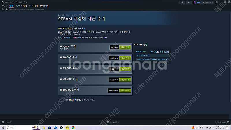 스팀 월렛 30만원어치팝니다 . 현재 장터식만 가능합니...--0
