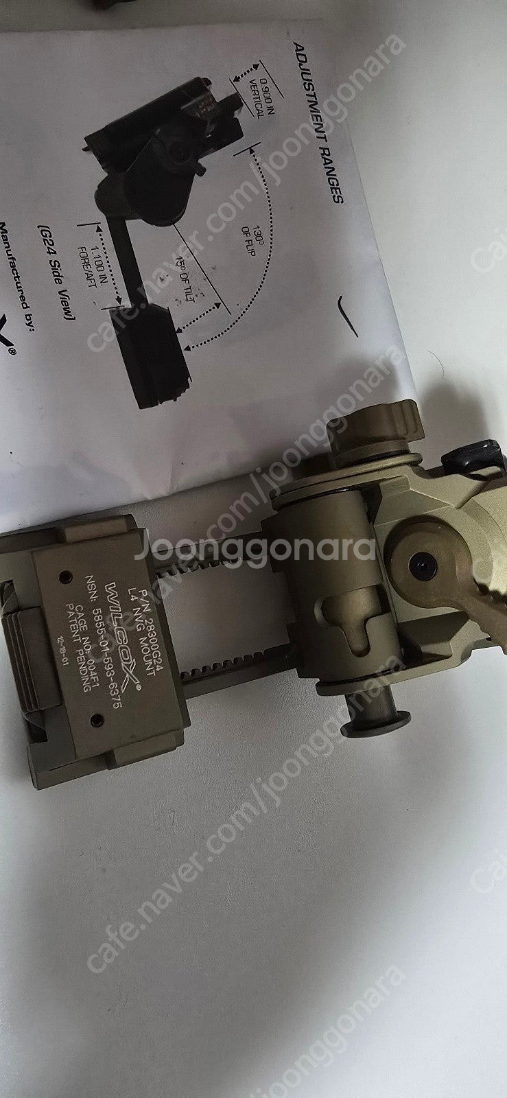 정품 윌콕스 NVG MOUNT L4G24--0