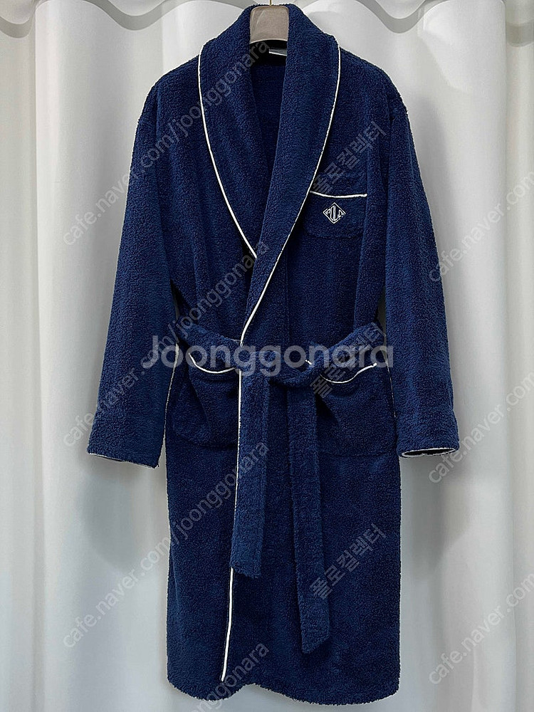 폴로 랄프로렌 모노그램 숄 카라 로얄네이비 테리 코튼 ...--0