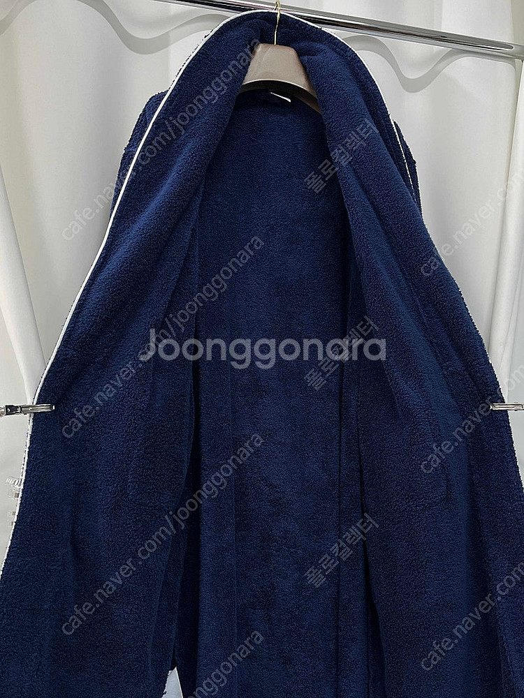 폴로 랄프로렌 모노그램 숄 카라 로얄네이비 테리 코튼 ...--2