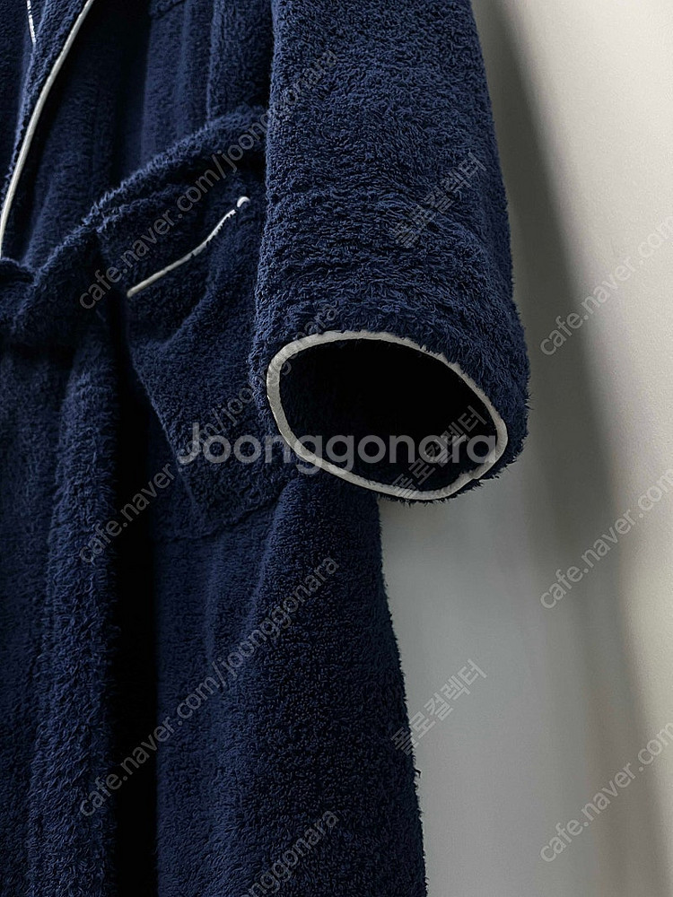 폴로 랄프로렌 모노그램 숄 카라 로얄네이비 테리 코튼 ...--6