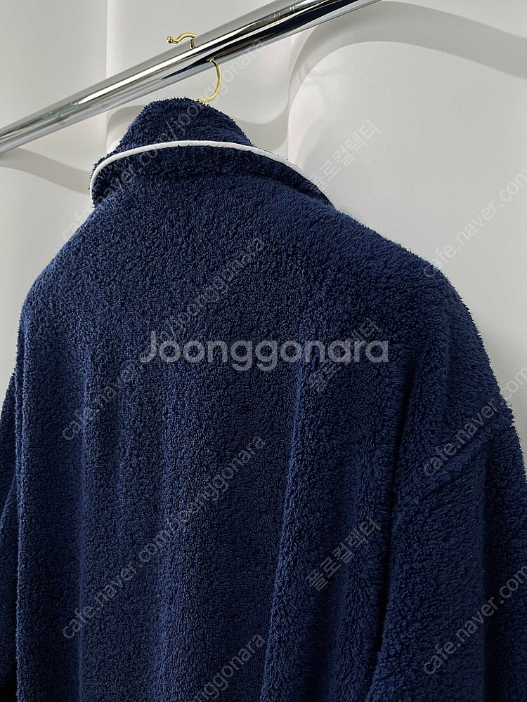 폴로 랄프로렌 모노그램 숄 카라 로얄네이비 테리 코튼 ...--7