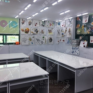 전국배송 미술학원책상 (도화지수납함도 구매가능)