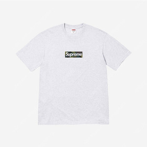 [S] supreme 슈프림 박스로고 카모 반팔 티셔츠 애쉬그레이