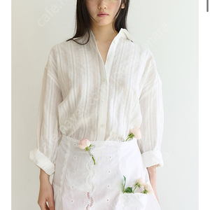 펀프롬펀 아일렛 오버핏 셔츠 (화이트 새상품)