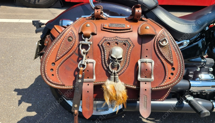 할리 국내산 수제 맞춤 최고급형 통가죽 새들백(사이드백) 풀세트 판매--2