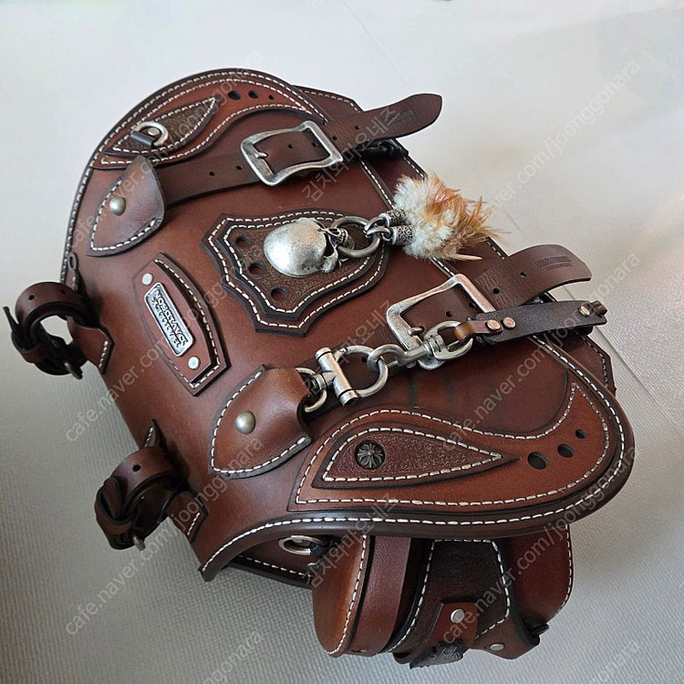 할리 국내산 수제 맞춤 최고급형 통가죽 새들백(사이드백) 풀세트 판매--5