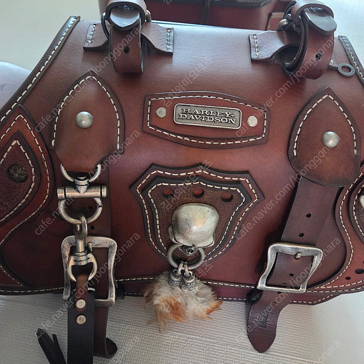할리 국내산 수제 맞춤 최고급형 통가죽 새들백(사이드백) 풀세트 판매--7