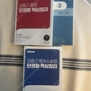 김중근 형법, 형소법 단권화, 기출 팝니다