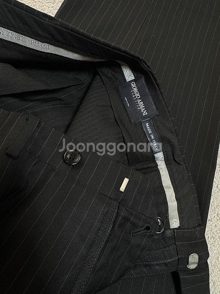 조르지오 알마니 정품 진네이비 스트라이프 슈트 셋업 정...--8