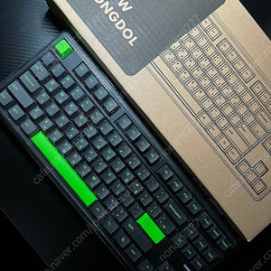 몽돌 키보드 PBT 유무선 게이밍 텐키리스, 블랙, PL87W NON-LED 풀박스