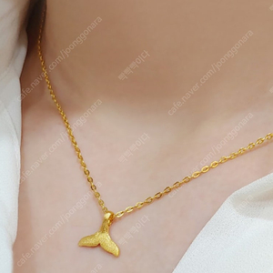 순금 고래꼬리모양목걸이