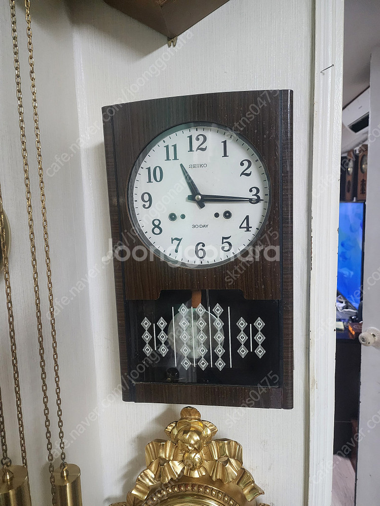 심플한 세이코 괘종시계(일본/정상작동)--1