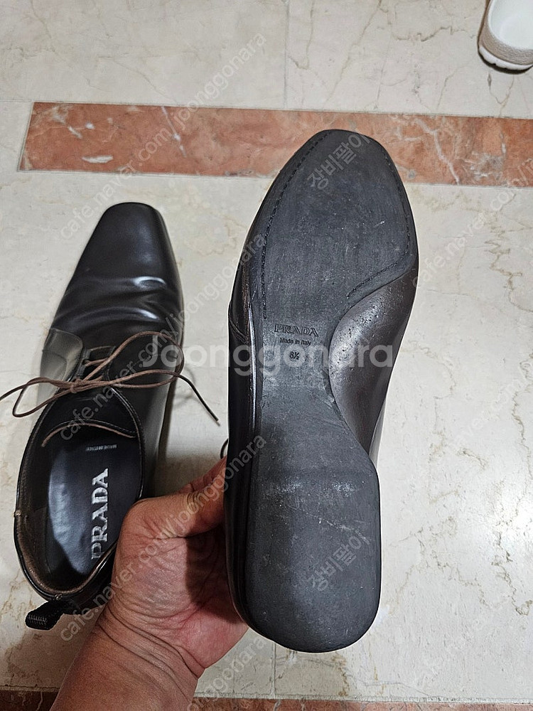 정품 프라다 남성 가죽 드레스 슈즈 8.5사이즈(대략 275)--2