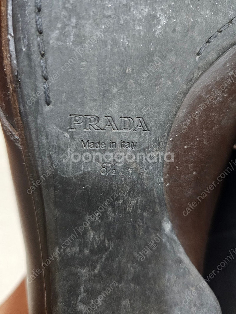 정품 프라다 남성 가죽 드레스 슈즈 8.5사이즈(대략 275)--3
