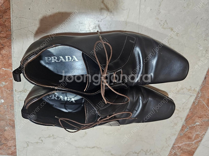 정품 프라다 남성 가죽 드레스 슈즈 8.5사이즈(대략 275)--6