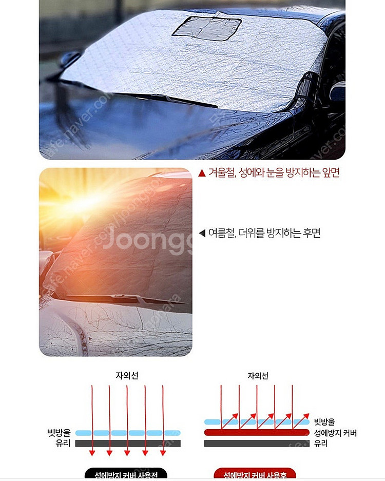 차량용 햇빛,성에방지 커버--3