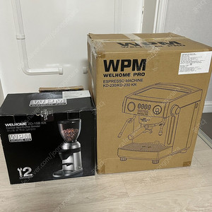 웰홈 WPM 반자동 커피머신 KD-230KR 커피그라인더 ZD-15B 일괄 에스프레소
