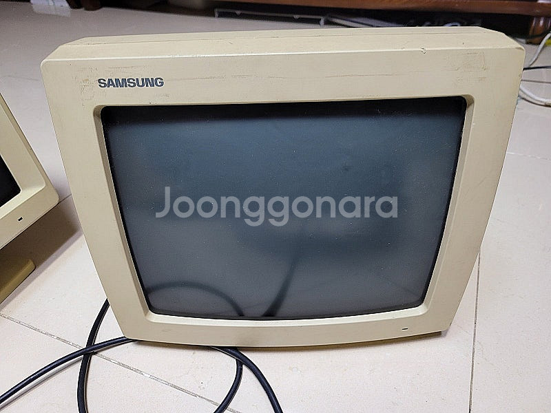 삼성 브라운관 14인치 그린모니터--0